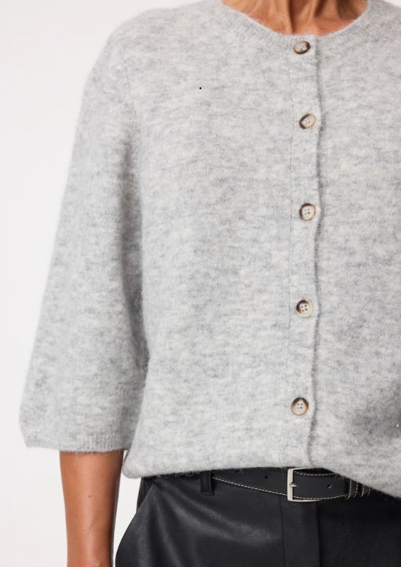 Knit-ted Meg Cardigan Grey Melange