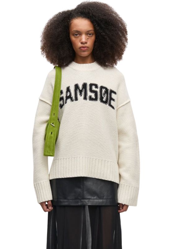 Samsøe Samsøe Sakeiku Samsøe Sweater 11250 Egret Samsøe Samsøe Sakeiku Samsøe Sweater 11250 Egret