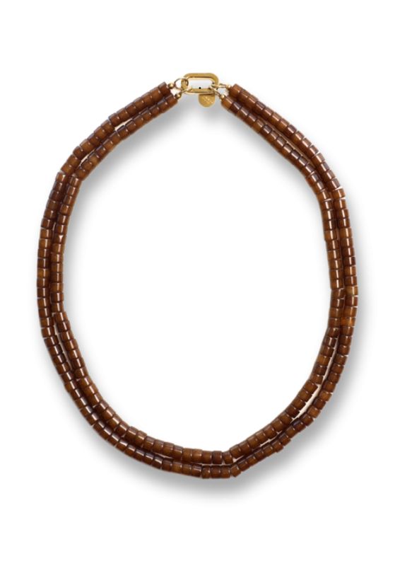 Bonnie Studios Moos Double Brown Necklace Bonnie Studios Moos Double Brown Necklace