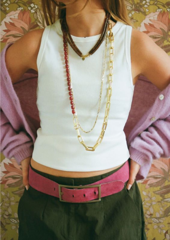 Bonnie Studios Moos Double Brown Necklace
