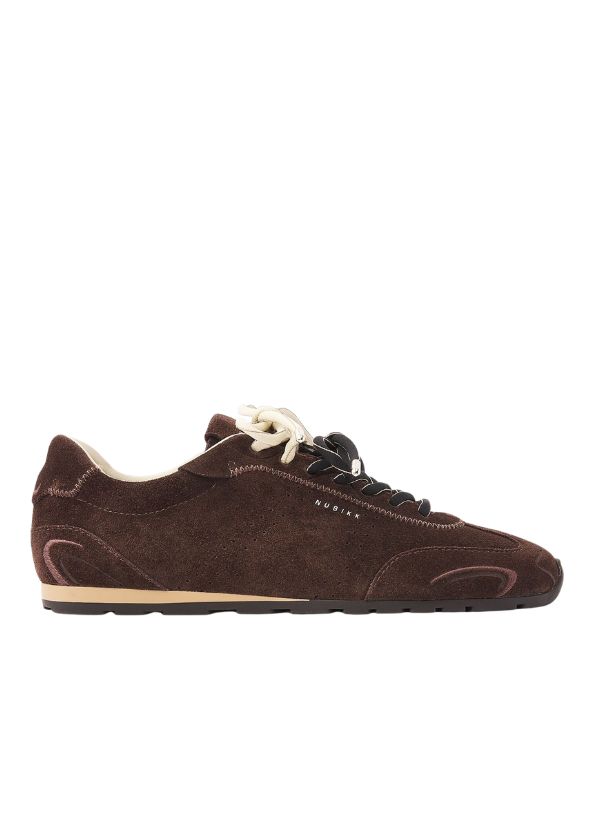 Nubikk Billy Lou II Donkerbruine Suède Sneakers voor Dames Nubikk Billy Lou II Donkerbruine Suède Sneakers voor Dames