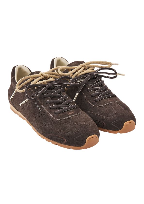 Nubikk Billy Lou II Donkergrijze Suède Sneakers voor Dames Nubikk Billy Lou II