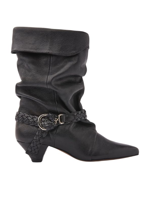 Nubikk Sally Lynn Zwart Leren Laarzen voor Dames Nubikk Sally Lynn Zwart Leren Laarzen voor Dames