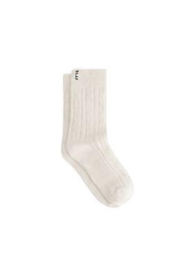 OLAF Cable Socks Off White OLAF Cable Socks Off White