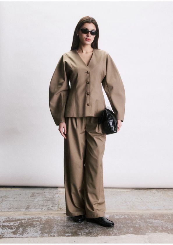 JIJI Studio Jay Beige Blazer JIJI Studio Jay Beige Blazer, Maat: S
