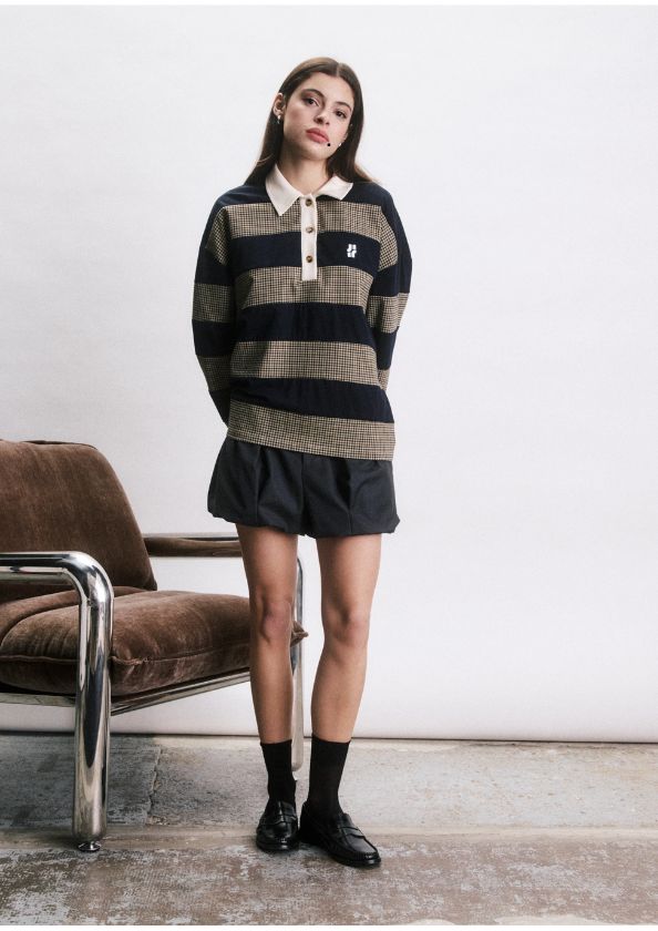 JIJI Studio Polo Shane Navy JIJI Studio Polo Shane Navy, Maat: XS