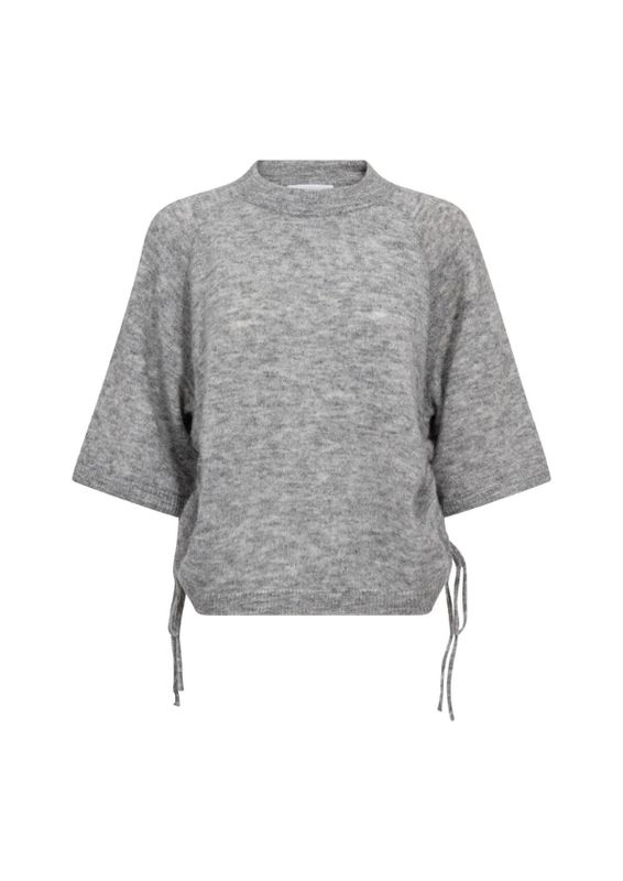 Co'Couture NoomiCC String Knit Grey Melange