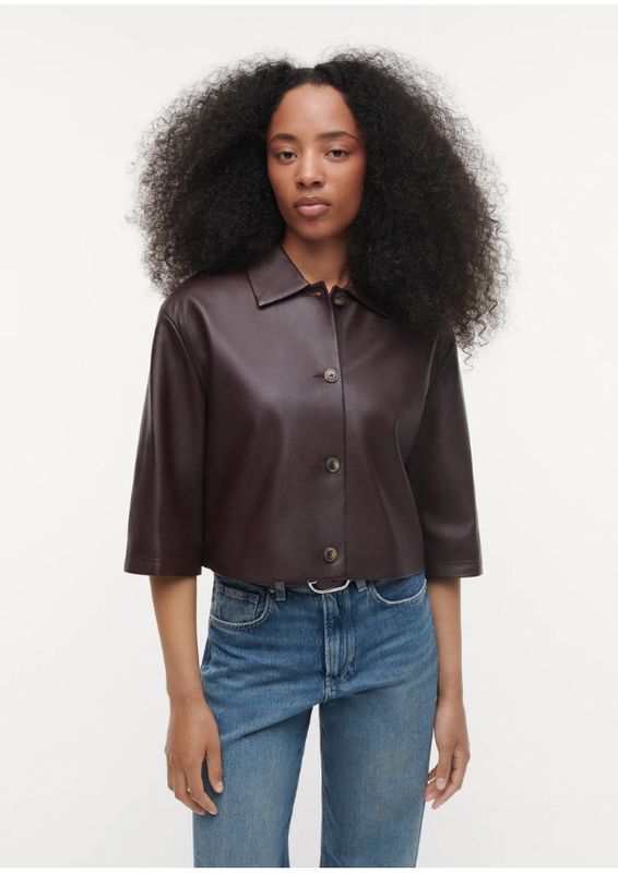 Studio AR HOLLIS Leather Top Shiraz