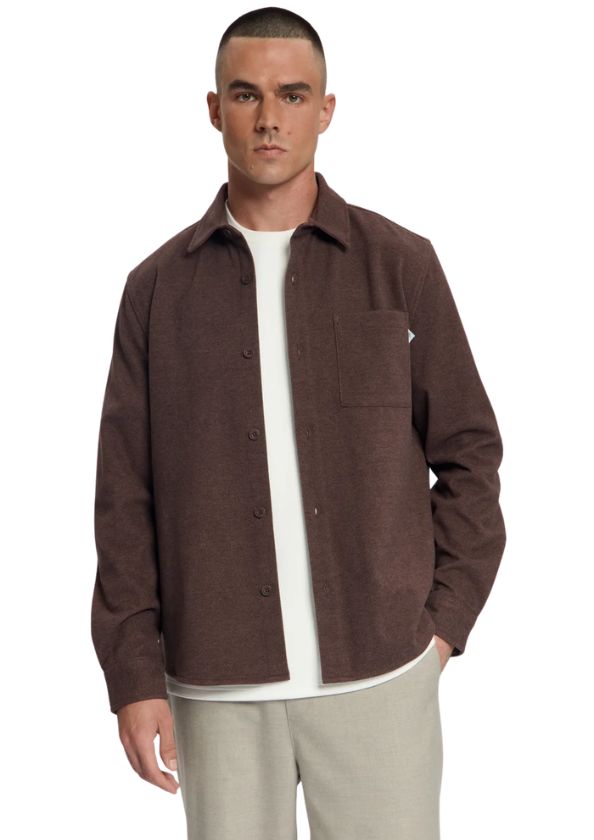 Law of the Sea Niven Twill Overshirt Brown Law of the Sea Niven Twill Overshirt Brown