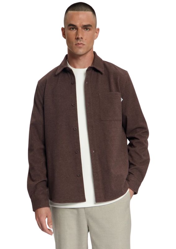 Law of the Sea Niven Twill Overshirt Brown Law of the Sea Niven Twill Overshirt Brown