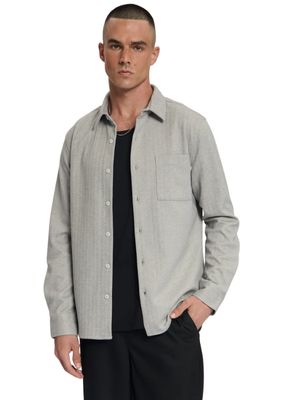 Law of the Sea Troy Soft Herringbone Shirt Grey Melange Law of the Sea Troy Soft Herringbone Shirt Grey Melange