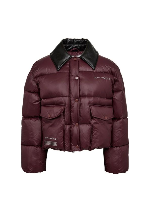 Haute L'Amitié Climb Crop Pocket Jacket Wine Haute L'Amitié Climb Crop Pocket Jacket