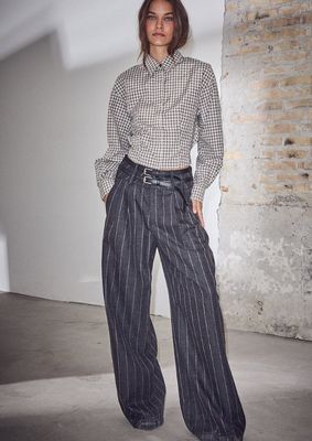 Haute L'Amitié Ivanna Belt Tall Pant Dark Grey Haute L'Amitié Ivanna Belt Tall Pant Dark Grey
