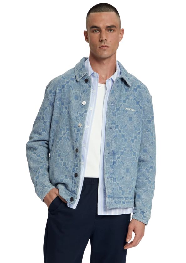 Law of the Sea Ember Denim Jacquard Jacket Light Blue