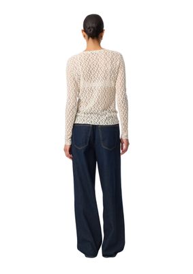 Knit-ted Lacey top Creme