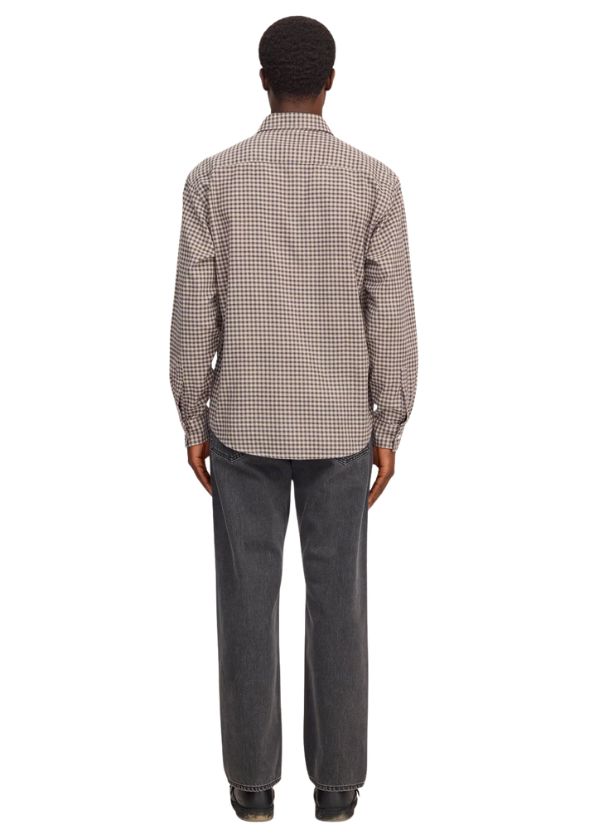 NN07 Deon Casual flannel shirt Sand Check