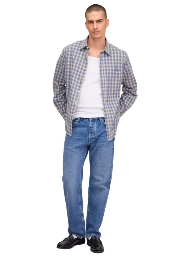 NN07 Deon Casual flannel shirt Blue Check NN07 Deon Casual flannel shirt Blue Check