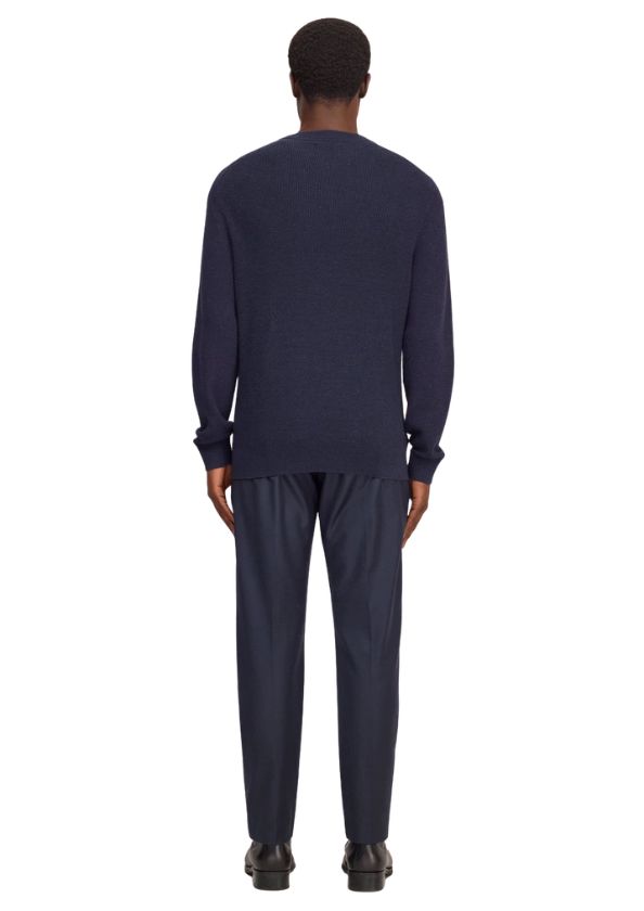 NN07 Hope Rib knitted sweater Navy Melange