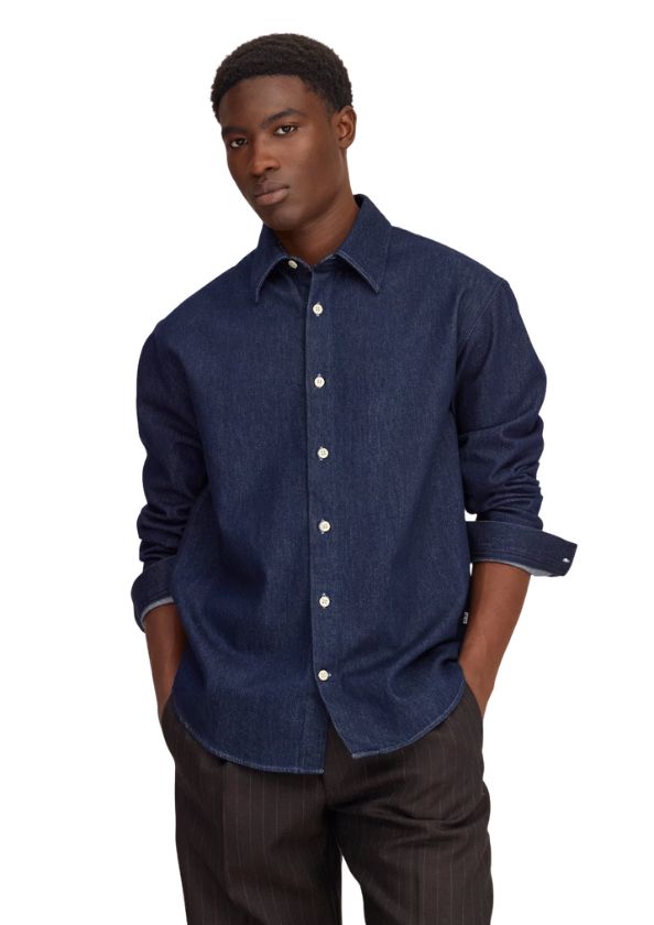 NN07 Casper Denim overshirt Dark Rinse Denim NN07 Casper Denim overshirt Dark Rinse Denim, Maat: M