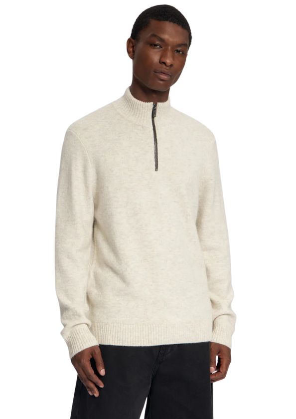 Law of the Sea Lamar Knitted Half Zip Coconut Milk Law of the Sea Lamar Knitted Half Zip Coconut Milk