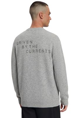 Law of the Sea Danu Knitted Crewneck Artwork Grey Melange Law of the Sea Danu Knitted Crewneck Artwork Grey Melange