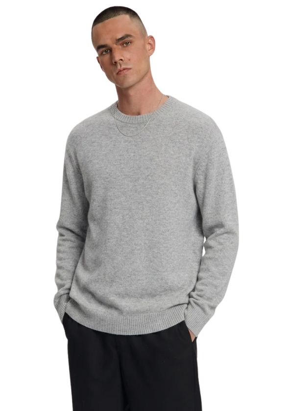 Law of the Sea Danu Knitted Crewneck Artwork Grey Melange Law of the Sea Danu