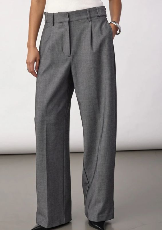 Co'Couture JackyCC Pleat Tall Pant Mid Grey