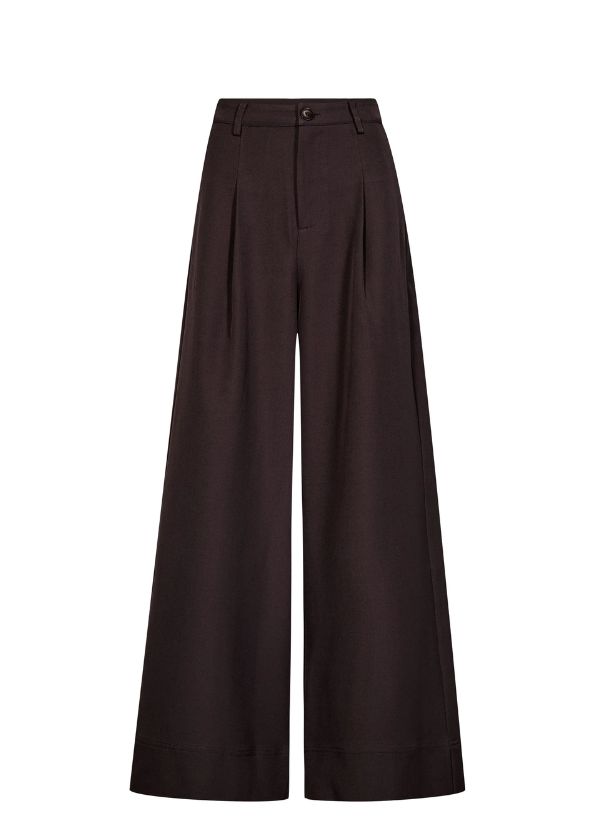 Co'Couture LunaCC Pleat Tall Pant Bison, Maat: XS