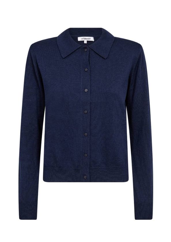 Co'Couture CoryCC Padded LS Cardigan Navy