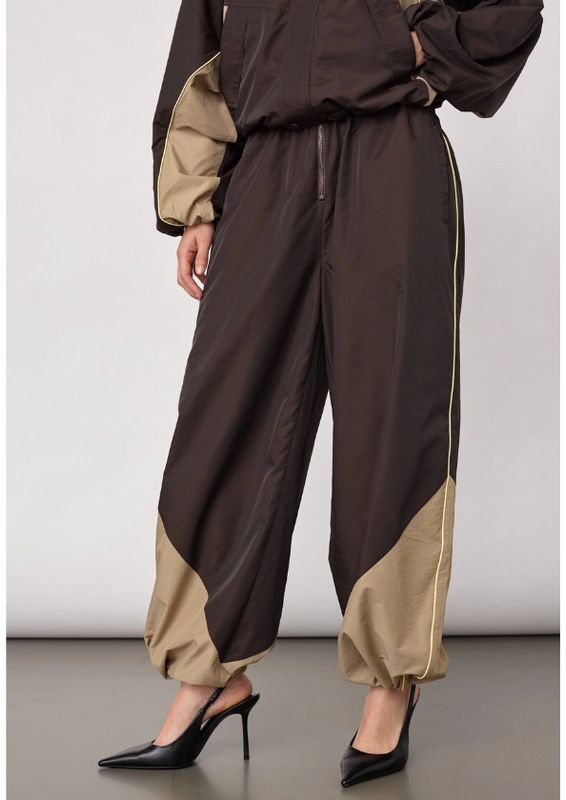 Co'Couture AloraCC Block Tall Pant Dark Brown