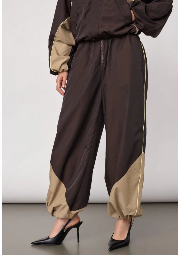 Co'Couture AloraCC Block Tall Pant Dark Brown, Maat: XS