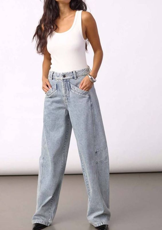 Co'Couture JacksonCC Barrel Jeans Bleach Denim