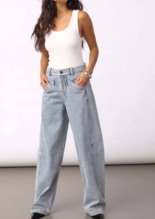Co'Couture JacksonCC Barrel Jeans Bleach Denim, Maat: XS