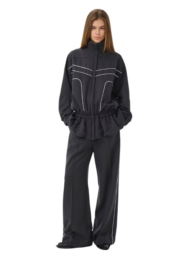 Gestuz GZalezia HW pants Grey Herringbone Gestuz GZalezia
