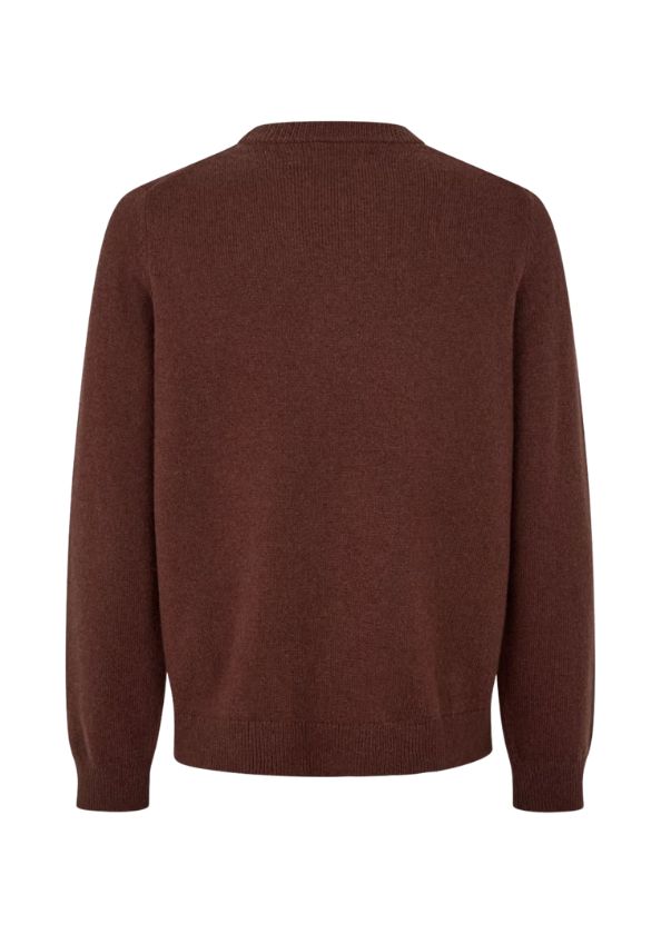 Samsøe Samsøe Sapatrik sweater 132 Bitter Chocolate Samsøe Samsøe Sapatrik sweater