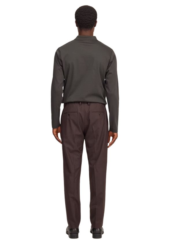 NN07 Brendan Relaxed fit wool blend pant Deep Truffle NN07 Brendan 10037 Deep Truffle