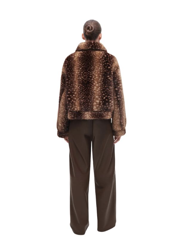 Studio AR Lucy Faux Fur Jacket Brown Studio AR Lucy Faux Fur Jacket Brown