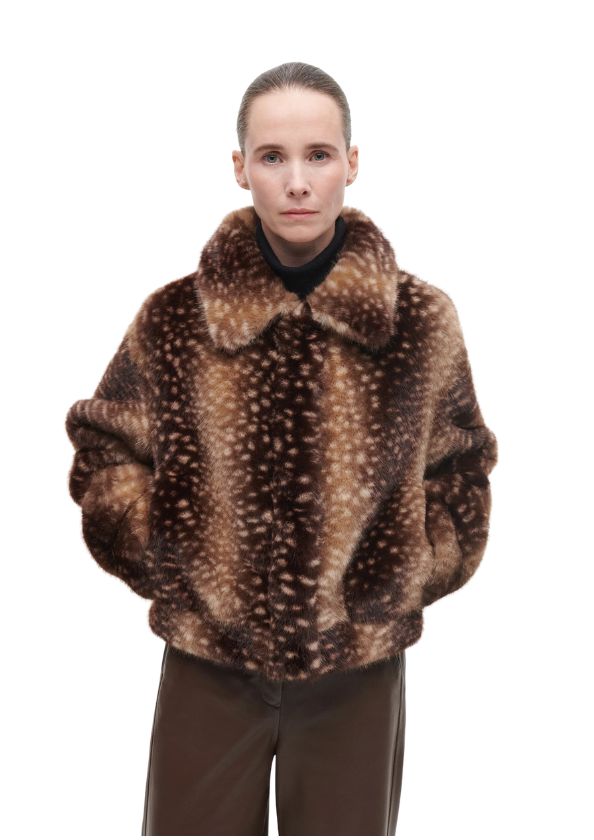 Studio AR Lucy Faux Fur Jacket Brown Studio AR Lucy Faux Fur Jacket Brown, Maat: 36