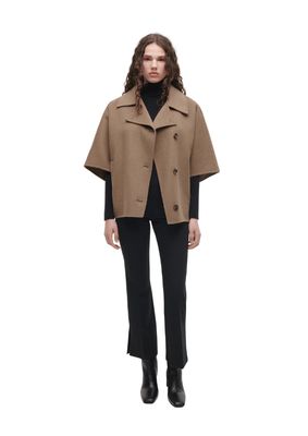 Studio AR Avi Wool Cape Dark Olive Studio AR Avi Wool Cape Dark Olive