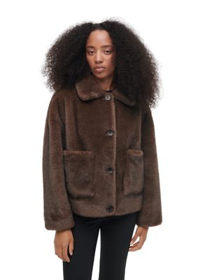 Studio AR FAJE Reversible Faux Fur Jacket Choco Studio AR FAJE Reversible Faux Fur Jacket Choco