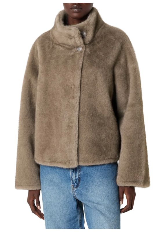 Studio AR Mallow Faux Jacket Pebble