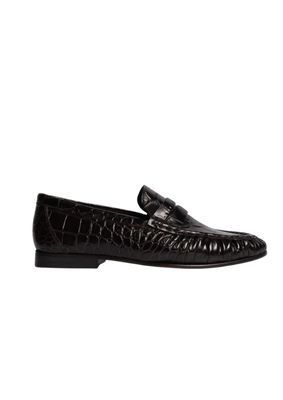 Posa Penny Loafer Wrinkle Croco Burgundy Posa Penny Loafer Wrinkle Croco Burgundy