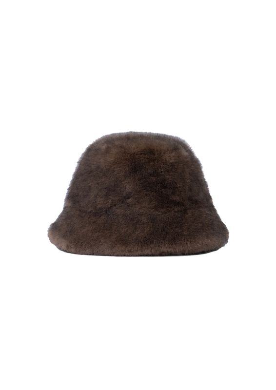 Studio AR BEAU Faux Fur Hat Choco