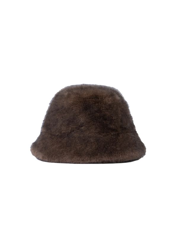 Studio AR BEAU Faux Fur Hat Choco, Maat: S/M