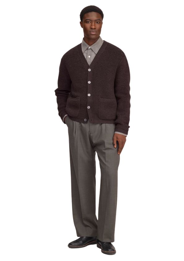 NN07 Fleece Wool cardigan Deep Truffle NN07 Fleece Wool cardigan Deep Truffle, Maat: M