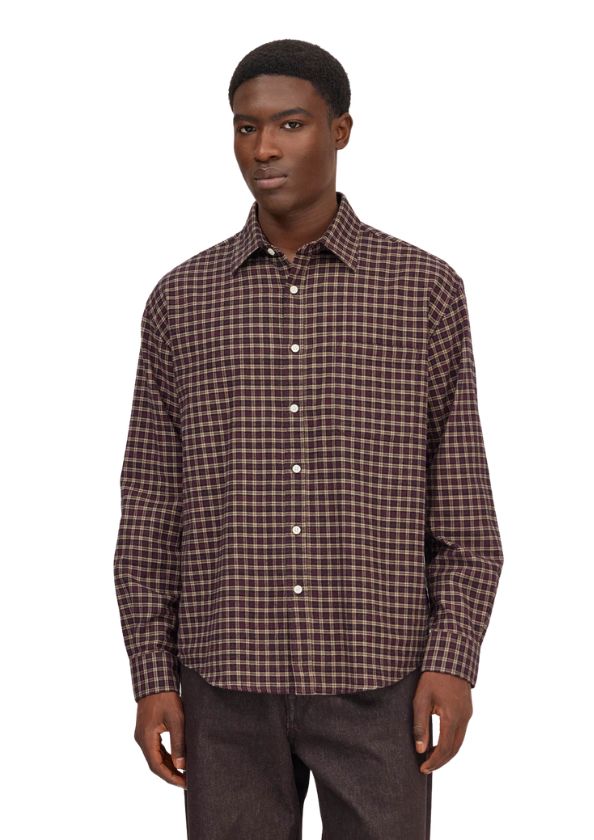 NN07 Deon Casual flannel shirt Bordeaux Check NN07 Deon Casual flannel shirt Bordeaux Check, Maat: S