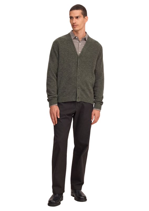 NN07 Aden Melange Straight leg regular fit pant Deep Truffle