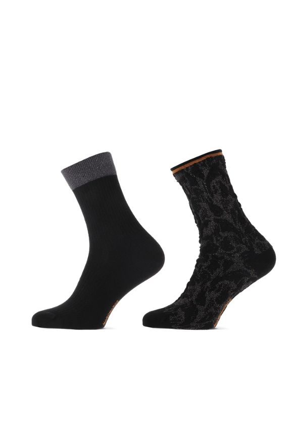MarcMarcs Women Socks Talia 2-Pack Black MarcMarcs Women Socks Talia 2-Pack Black, Maat: 35-38