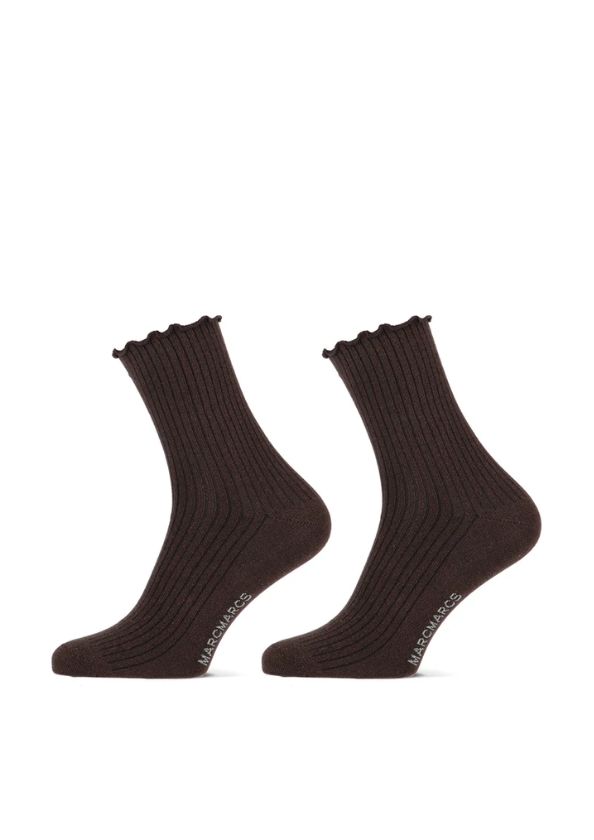 MarcMarcs Women Socks Preston 2-Pack Brown, Maat: 35-38