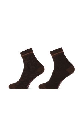 MarcMarcs Women Short Socks Teddy 2-Pack brown MarcMarcs Women Short Socks Teddy 2-Pack brown